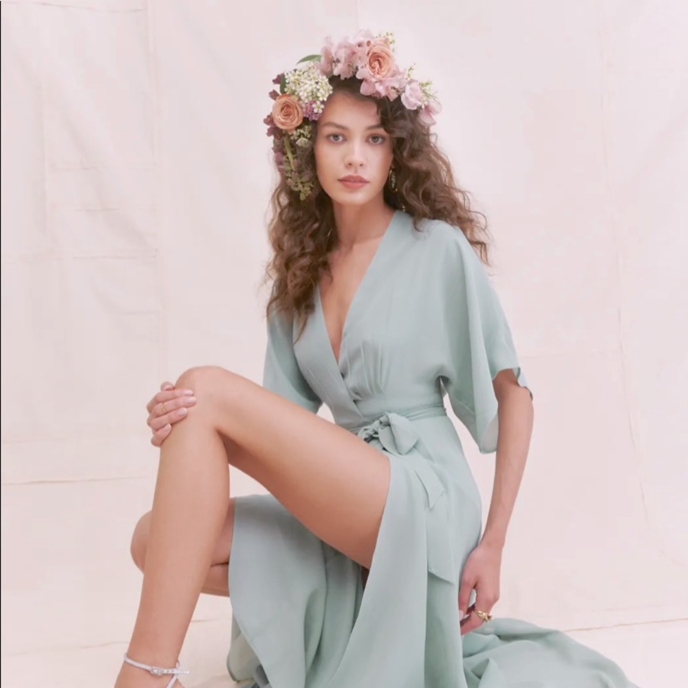Reformation Winslow Wrap Kimono Dress